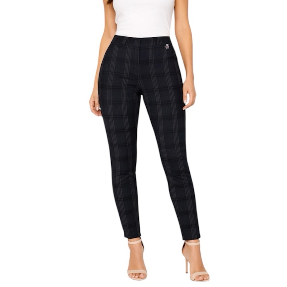 TOMMY HILFIGER Plaid Stretch Pull On Skinny Pants